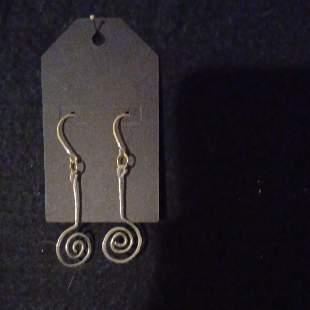 Elegant Spiral Gold and Silver Earrings